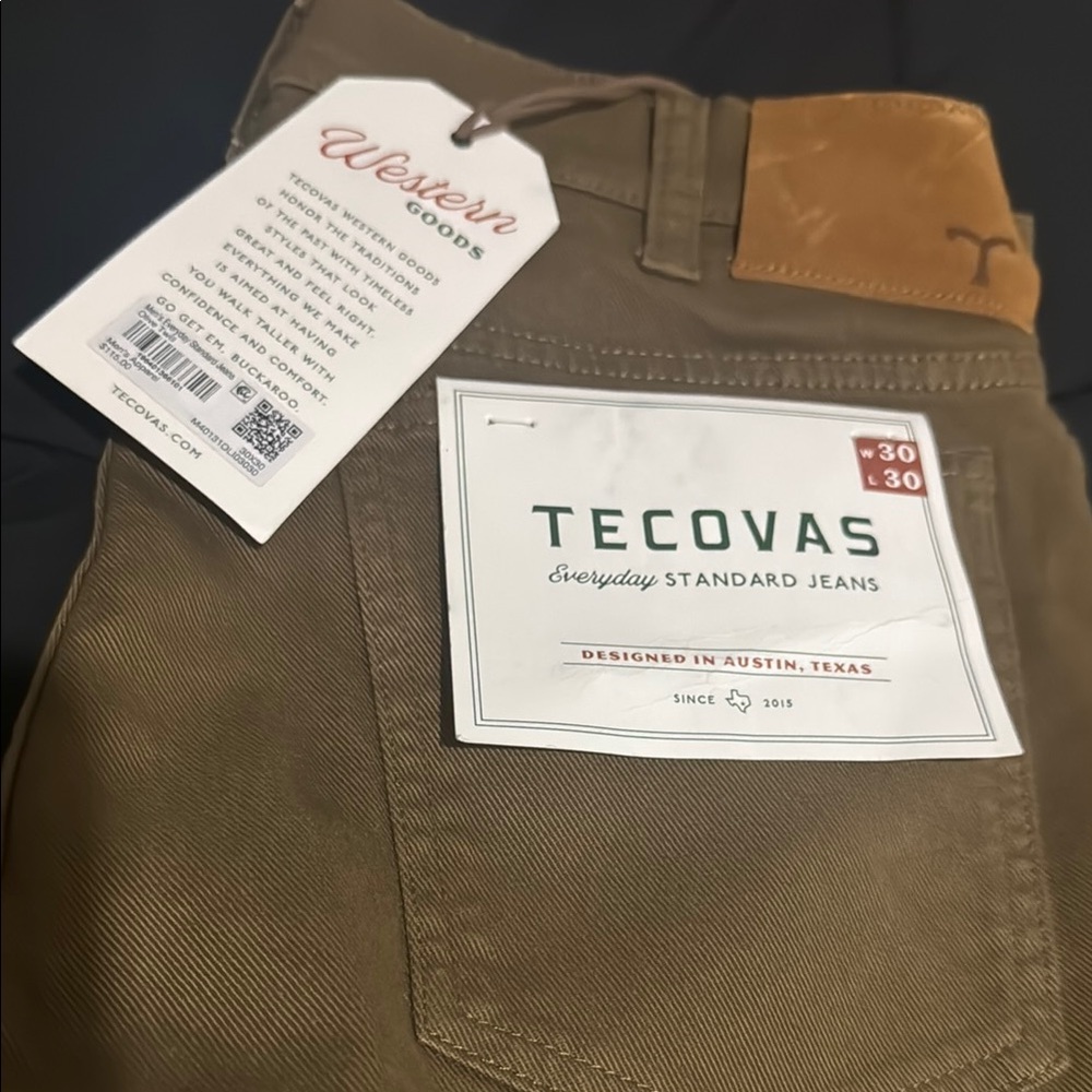 Tecovas Brand New Jeans Olive 30x30